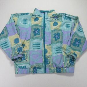 IXSPA Jacket Womens Extra Large Abstract Pastel Lightweight‎ Graphic Windbreaker